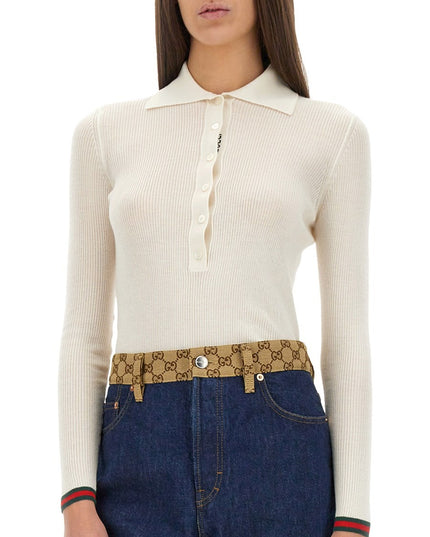 CASHMERE AND SILK POLO SHIRT