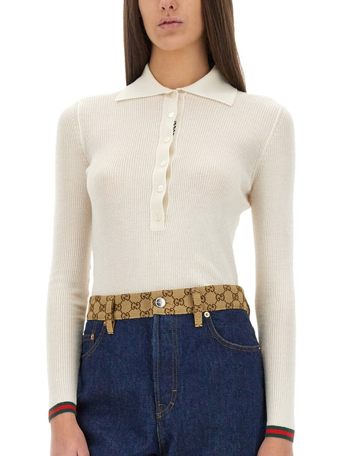 CASHMERE AND SILK POLO SHIRT