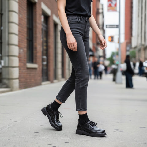 Leather Derby Lace Ups - ModeEcho