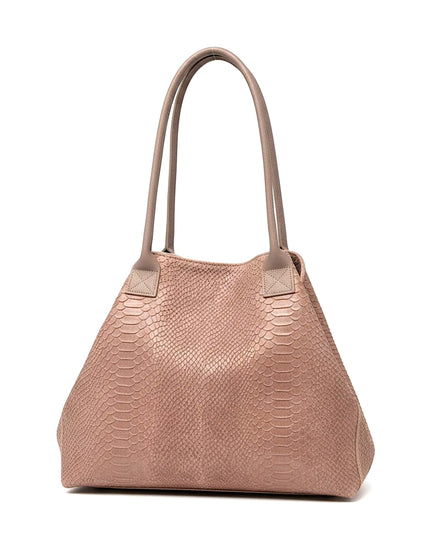 ZEEN | LOLA Schultertasche | Python-Prägung | Lavendelrosa