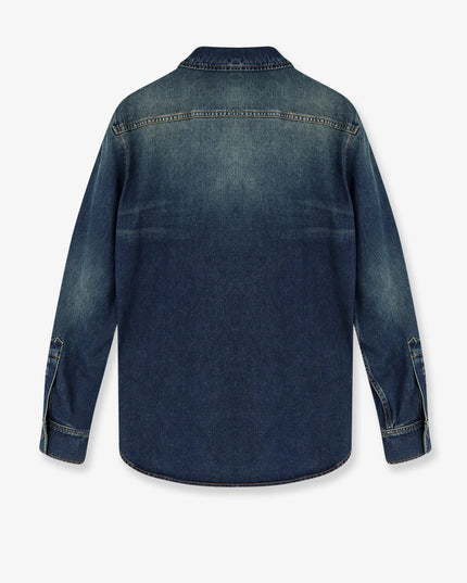Certified washed cotton denim shirt