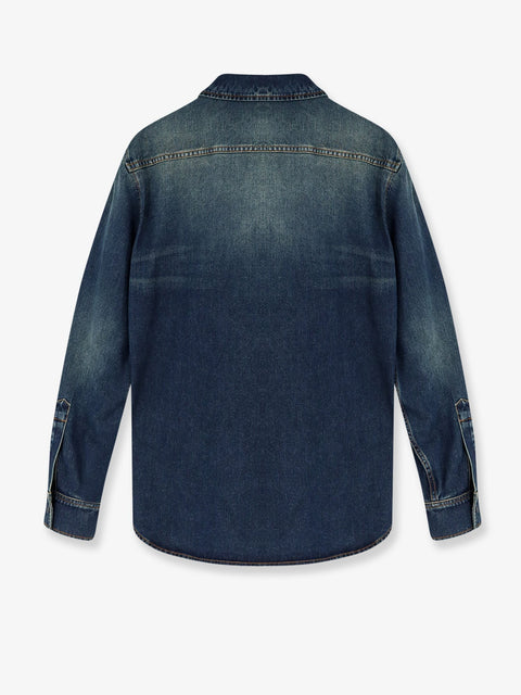 Certified washed cotton denim shirt