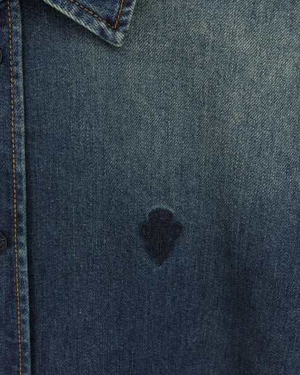 Certified washed cotton denim shirt