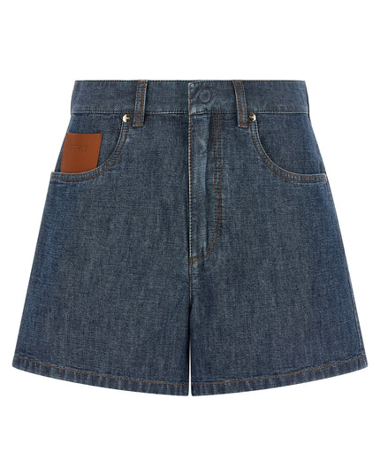 Chambray Denim Shorts