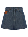 Chambray Denim Shorts