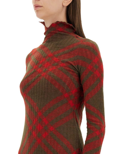 CHECK WOOL BLEND DRESS