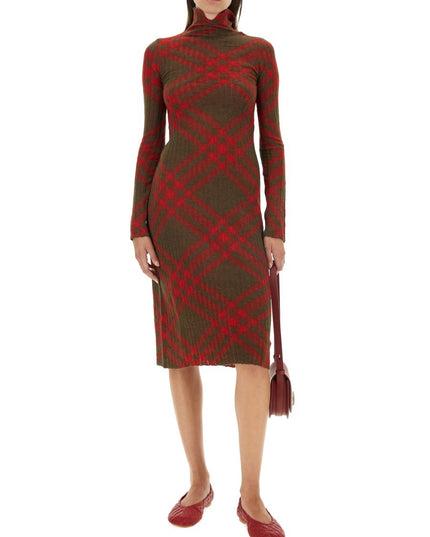 CHECK WOOL BLEND DRESS