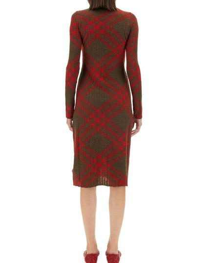 CHECK WOOL BLEND DRESS