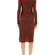 CHECK WOOL BLEND DRESS