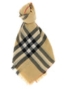 Check wool scarf
