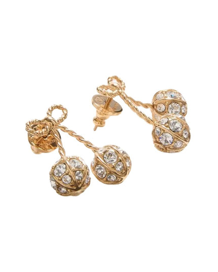 "CHERRYFIC" EARRINGS WITH RHINESTONES