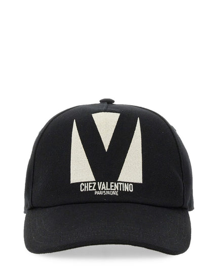 "CHEZ VALENTINO" EMBROIDERED BASEBALL CAP
