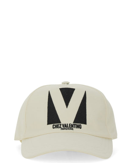 "CHEZ VALENTINO" EMBROIDERED BASEBALL CAP