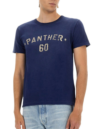 "CHEZ VALENTINO" PRINT AND PATCH T-SHIRT