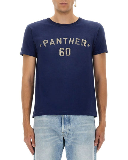 "CHEZ VALENTINO" PRINT AND PATCH T-SHIRT