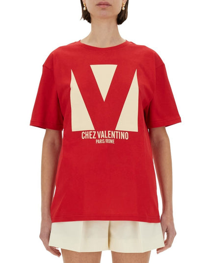"CHEZ VALENTINO" PRINT T-SHIRT