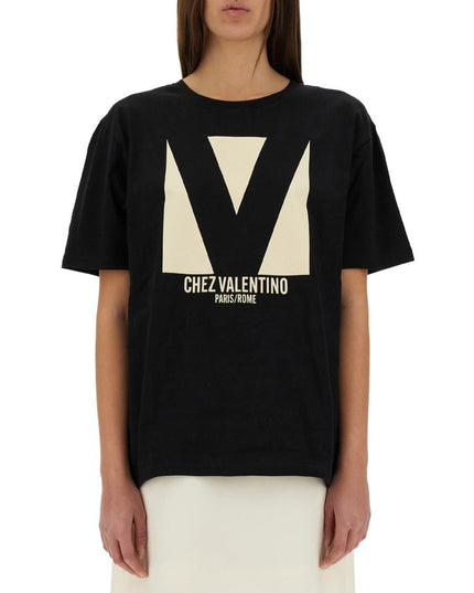 "CHEZ VALENTINO" PRINT T-SHIRT