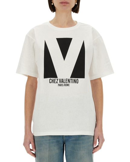 "CHEZ VALENTINO" PRINT T-SHIRT