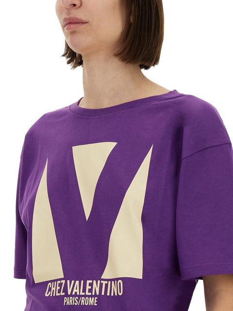 "CHEZ VALENTINO" PRINT T-SHIRT