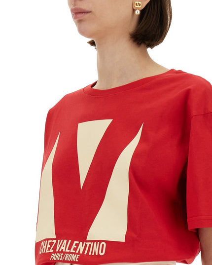 "CHEZ VALENTINO" PRINT T-SHIRT