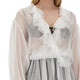 CHIFFON BLOUSE WITH RUFFLES