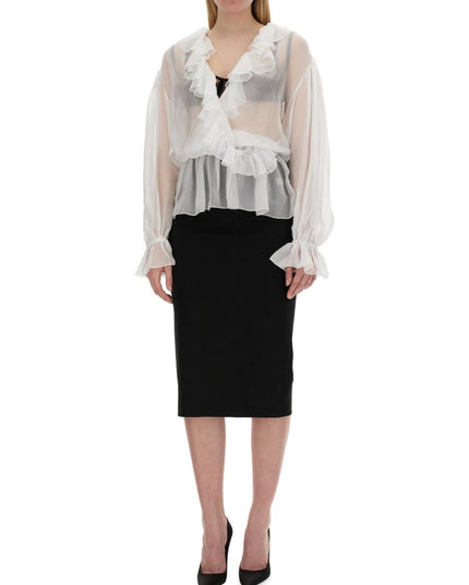 CHIFFON BLOUSE WITH RUFFLES