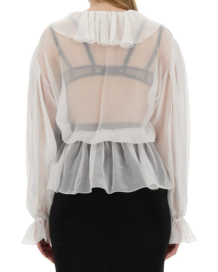 CHIFFON BLOUSE WITH RUFFLES