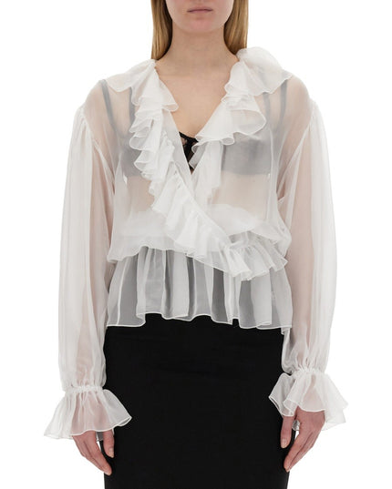 CHIFFON BLOUSE WITH RUFFLES