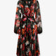 Chiffon dress with floral print