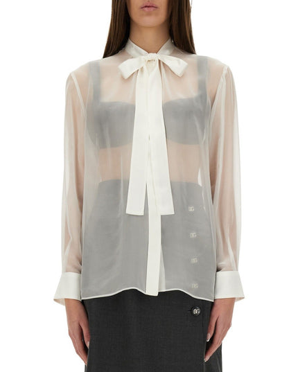 CHIFFON SHIRT WITH BOW