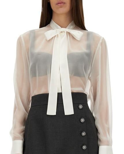 CHIFFON SHIRT WITH BOW
