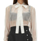 CHIFFON SHIRT WITH BOW