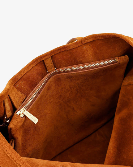 City suede shoulder bag