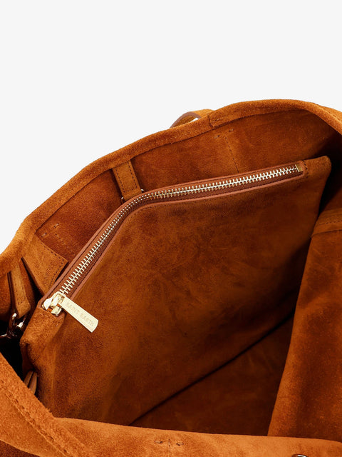 City suede shoulder bag
