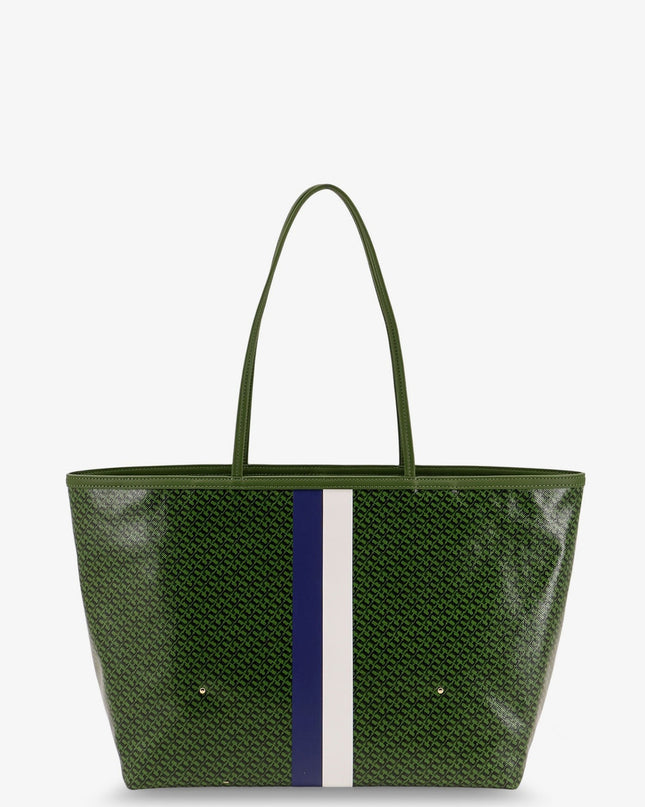 Coated canvas The Racer Tote shoulder bag with all-over logo