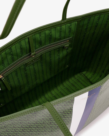 Coated canvas The Racer Tote shoulder bag with all-over logo