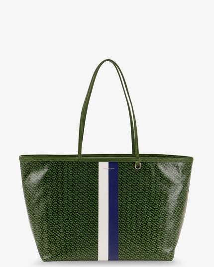 Coated canvas The Racer Tote shoulder bag with all-over logo