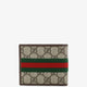 Coated canvas wallet with GG motif