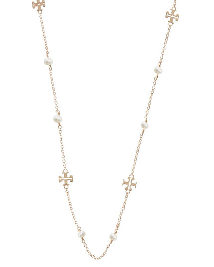 COLLANA "KIRA" CON LOGO E PERLE