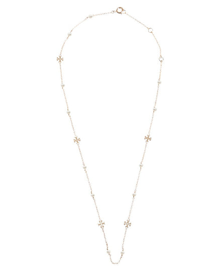 COLLANA "KIRA" CON LOGO E PERLE