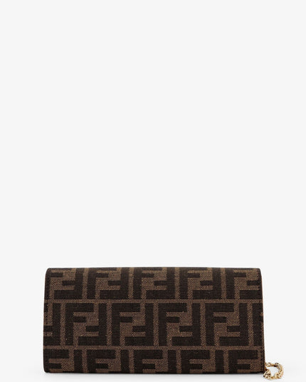 Continental With Chain Baguette FF jacquard fabric crossbody bag