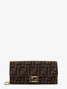 Continental With Chain Baguette FF jacquard fabric crossbody bag