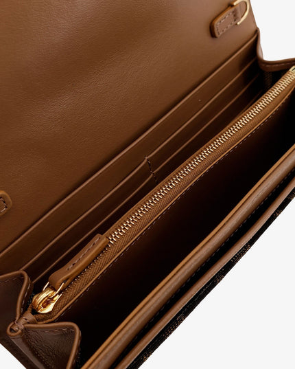 Continental With Chain Baguette FF jacquard fabric crossbody bag