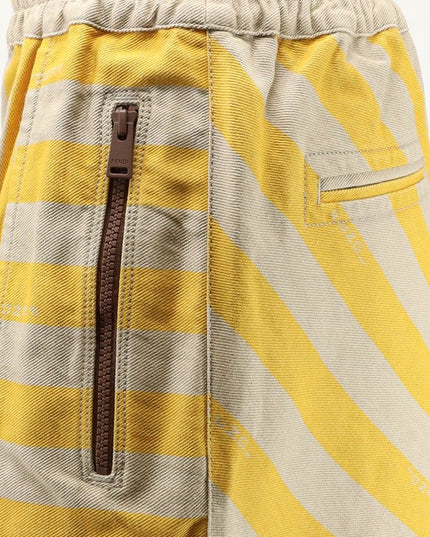 Cotton and linen shorts