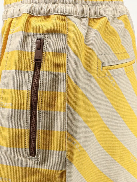 Cotton and linen shorts