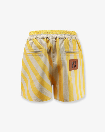 Cotton and linen shorts