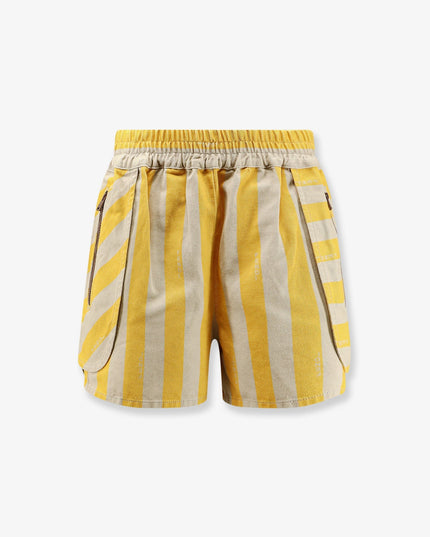 Cotton and linen shorts