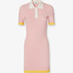 Cotton and silk blend short dress with all-over FF motif