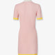 Cotton and silk blend short dress with all-over FF motif