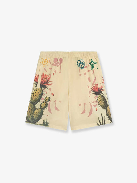 Cotton bermuda shorts with Cactus print